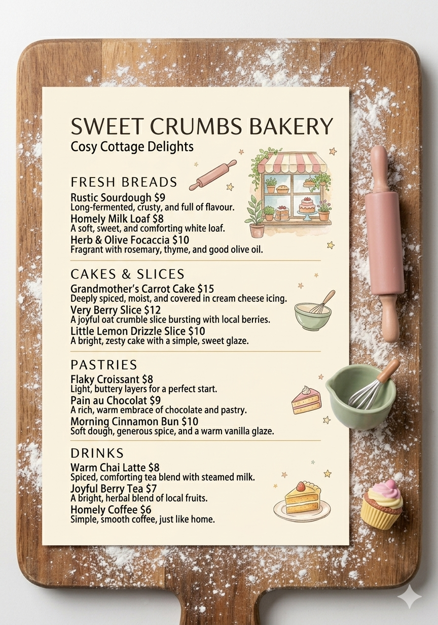 Sandwich Menu Design